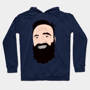 Cute dad with beard hand drawing design Hoodie